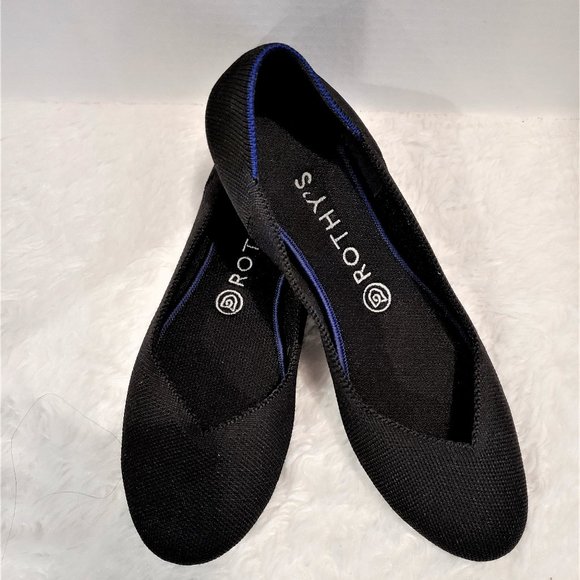 Rothy's Black Round Toe Flat - Picture 1 of 5
